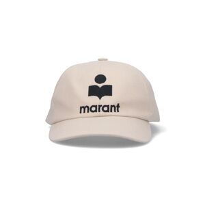 Isabel Marant Cream Cap with Black Logo